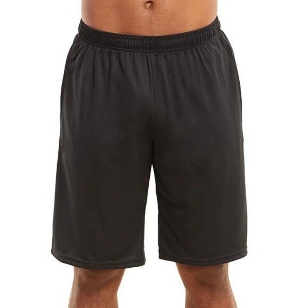 NWT Blue Ice Shorts Men's Large Black Polyester Cotton Jersey Athletic